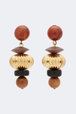 Jennifer Behr Lavon embellished gold-plated drop earrings