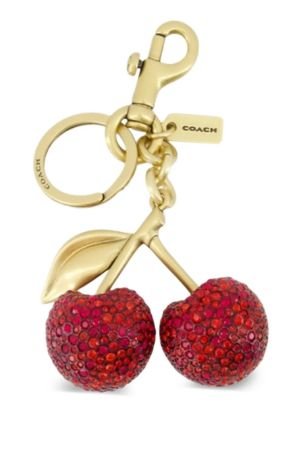 Coach cherry-motif bag charm
