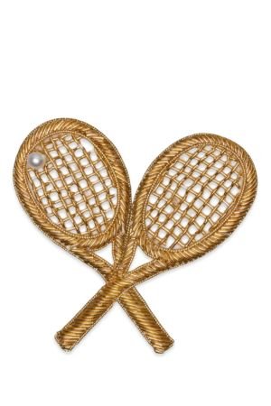 Thom Browne tennis-racket brooch