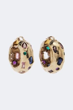 Jimmy Choo Crystal-embellished hoop earrings