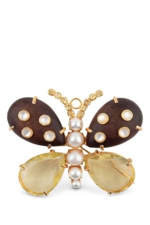 Bounkit Jewelry Aspen butterfly-shaped brooch