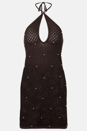 Staud Isola crochet embellished cotton beach dress