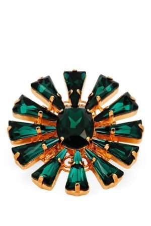 Anton Heunis crystal-embellished brooch