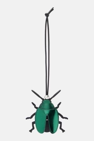 JW Anderson Beetle metallic leather bag charm