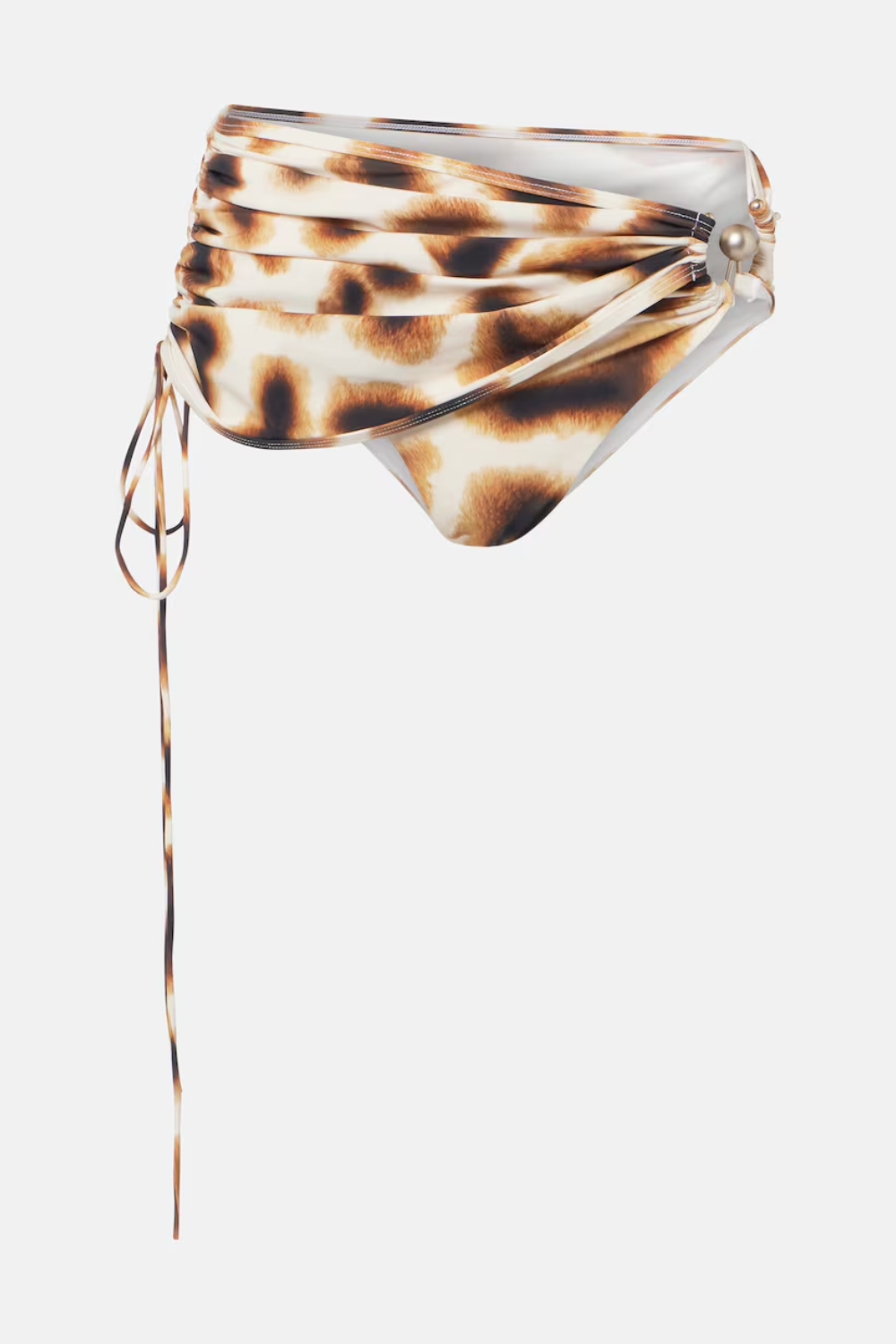 Christopher Esber Orbit ruched animal-print bikini bottoms