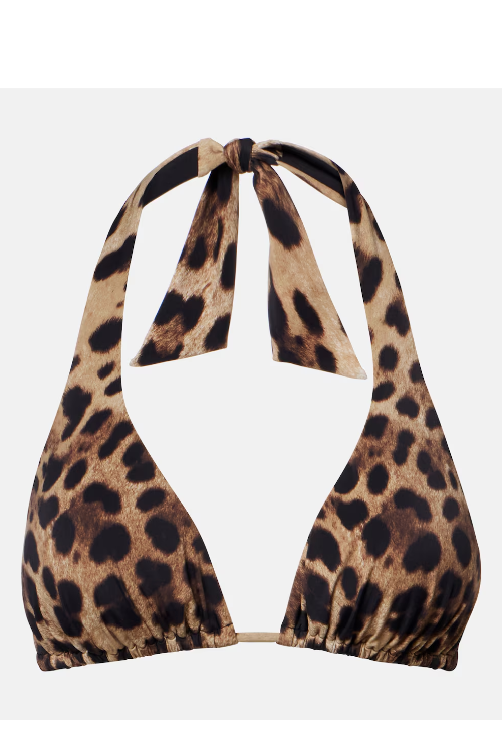 Dolce&Gabbana Leopard-print triangle bikini top