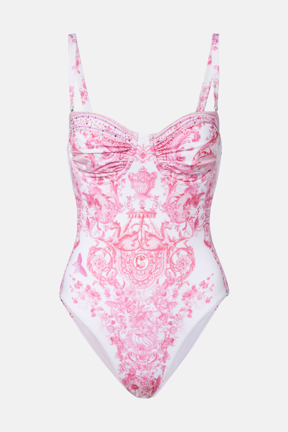 Camilla Embellished printed swimsuit