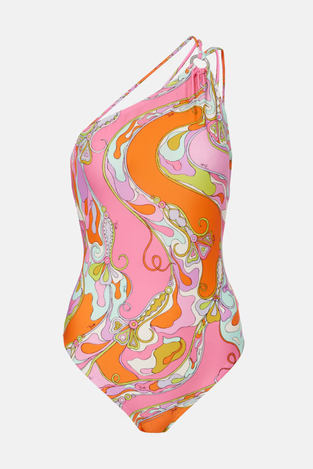 Pucci Orchidee one-shoulder swimsuit
