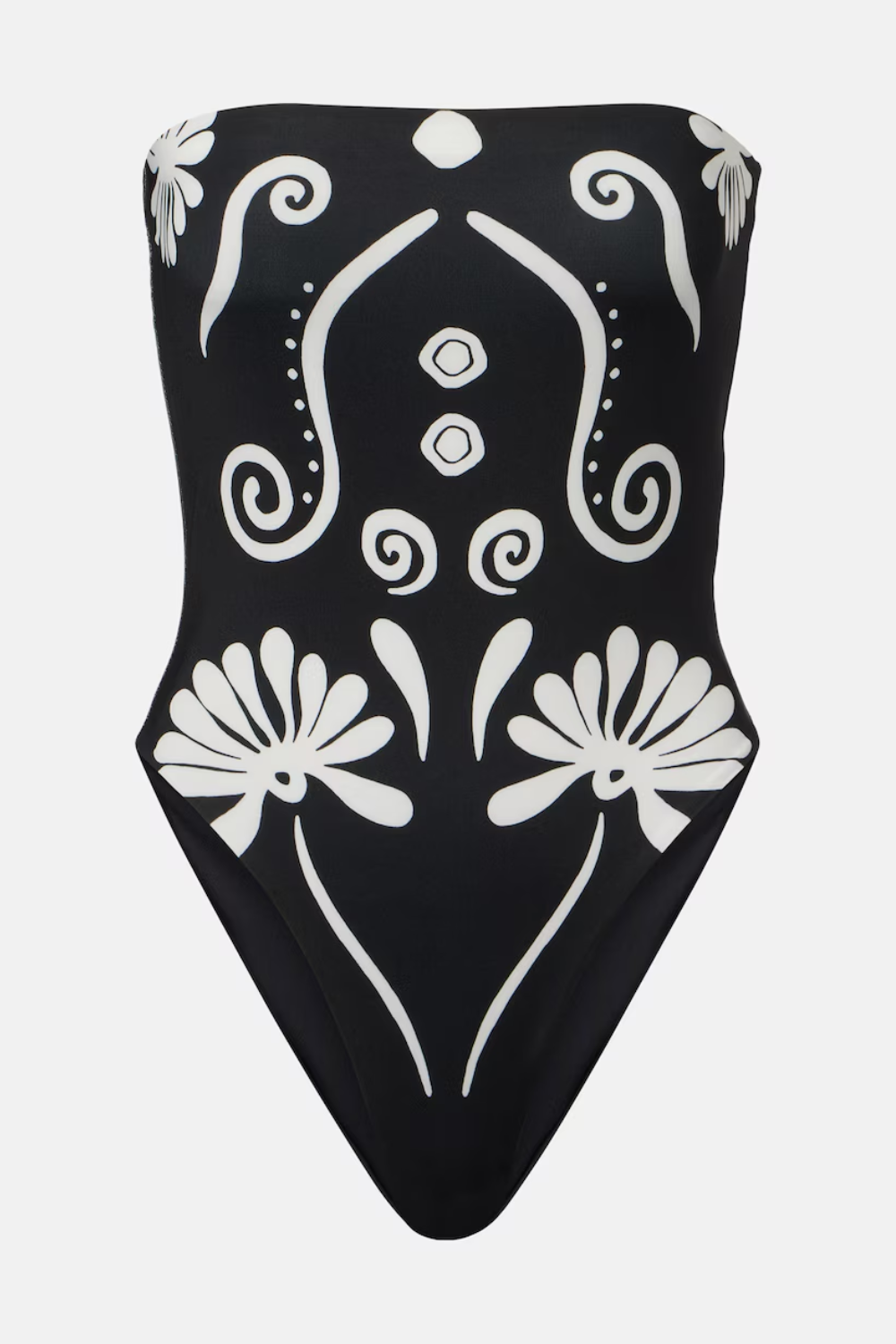 Cala de la Cruz Lore printed strapless swimsuit