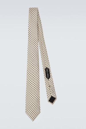 Polka-Dot Silk Tie