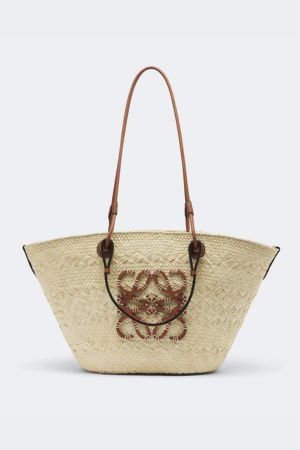 Anagram Leather Basket Bag