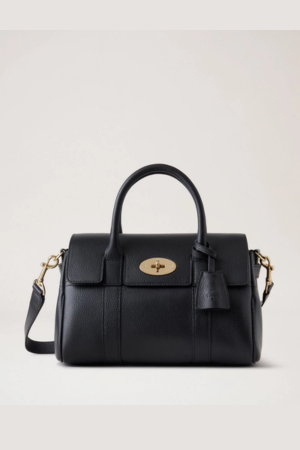 Bayswater Satchel Black Small Classic Grain