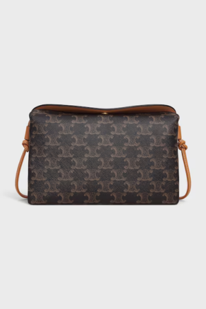 TRIO FLAP IN TRIOMPHE CANVAS AND LAMBSKIN