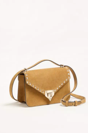 Valentino Garavani Rockstud Small Shoulder Bag In Suede