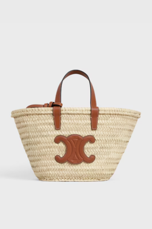 TEEN CELINE CLASSIC PANIER IN palm leaves and Calfskin