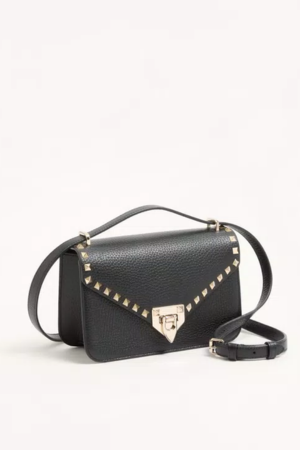 Valentino Garavani Rockstud Small Shoulder Bag In Grainy Calfskin
