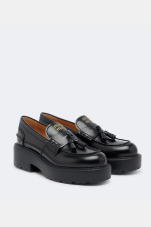 Leather Platform Loafers