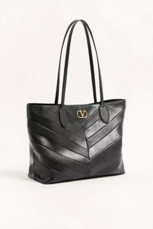 Valentino Garavani Jean Medium Shopping Bag in Nappa with Chevron Motif