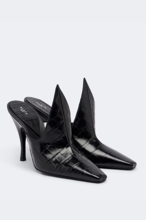 Alaïa Croc-Effect Mules