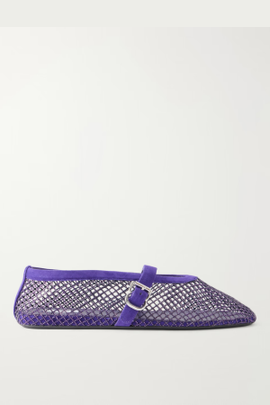 Alaïa La Ballerine Crystal Ballet Flats